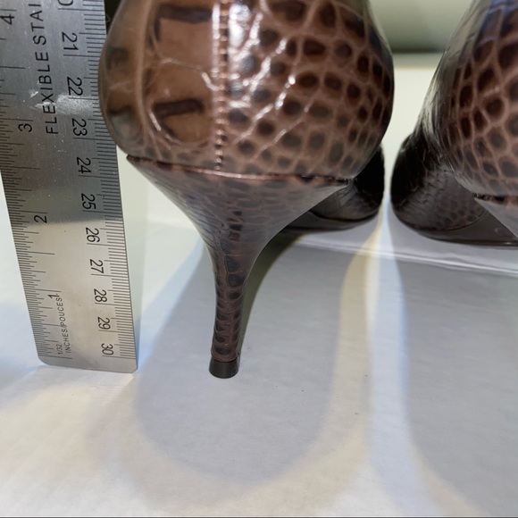 BCBGirls Brown Alligator Print Heels - Picture 7 of 7